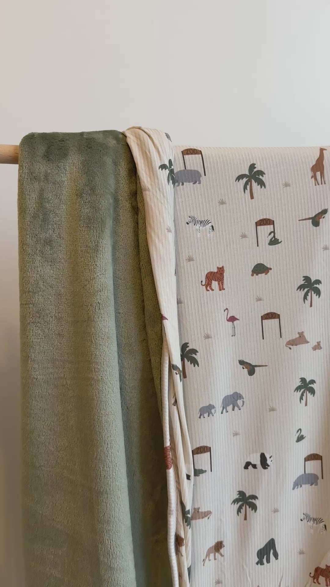 Zoo Day Small Ribbed Youth Blanket