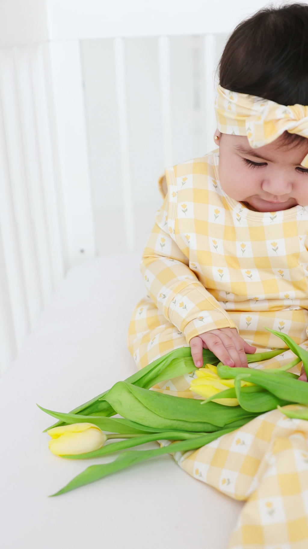 Yellow Gingham Tulip Sleep Sack (1.0 TOG)