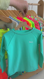 Neon Turquoise Rash Guard