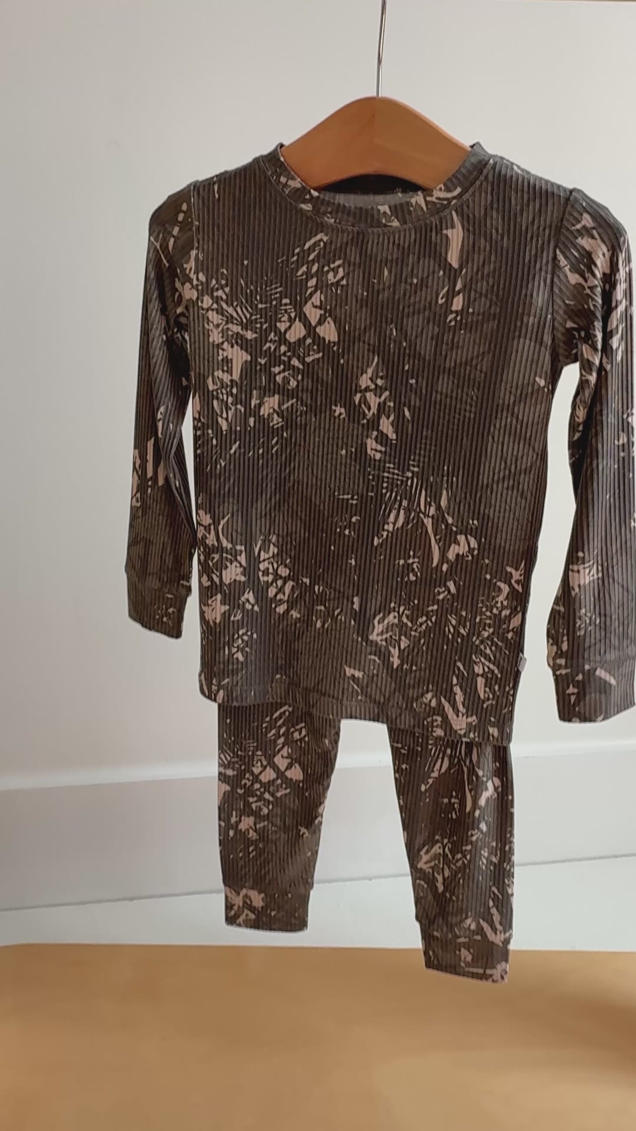 Woodland Camo Small Ribbed Two-Piece Set