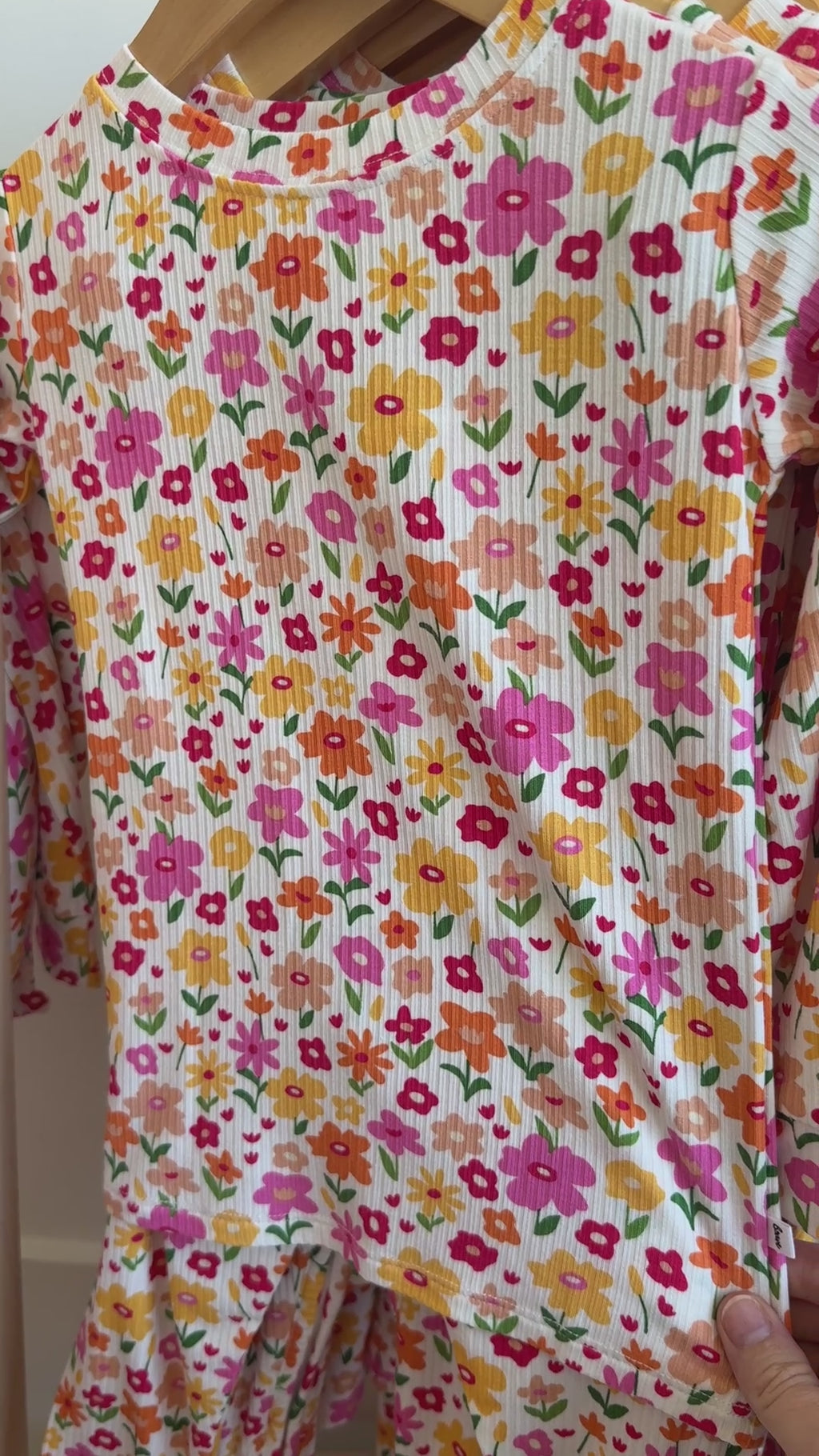 Summer Blooms Small Ribbed Two-Piece Set