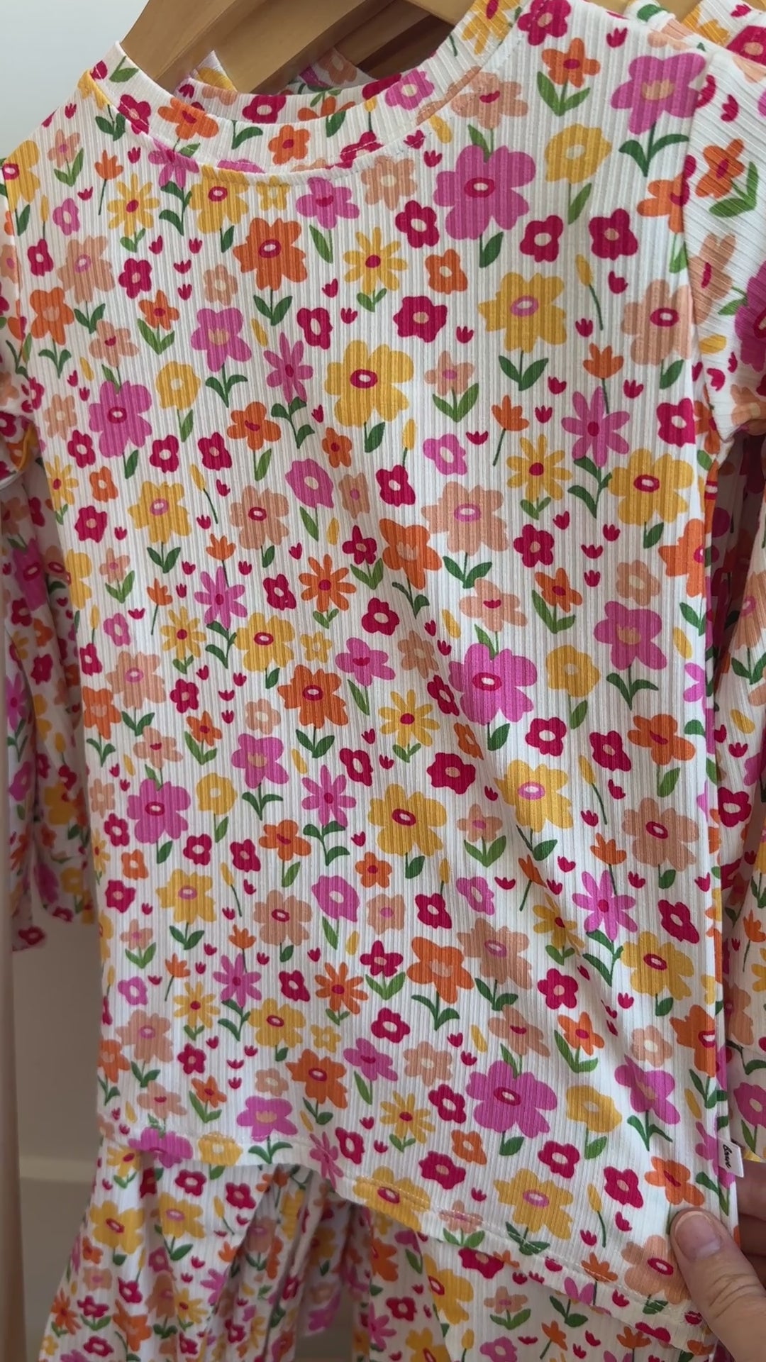 Summer Blooms Small Ribbed Two-Piece Set