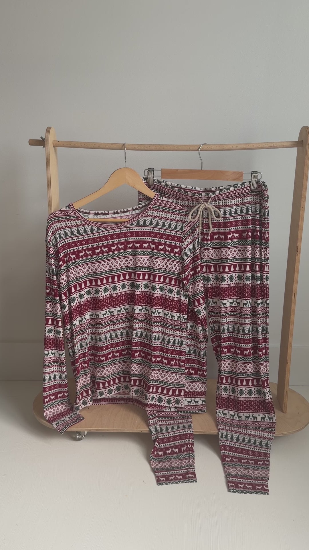 Christmas Sweater Stripe Small Ribbed Women's Pants