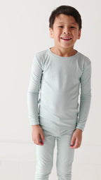 Harbor Blue Small Ribbed Two-Piece Set