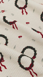 Christmas Wreaths Small Ribbed Women's Matching Set