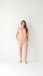 Oranges Small Ribbed Women's Shorts Set