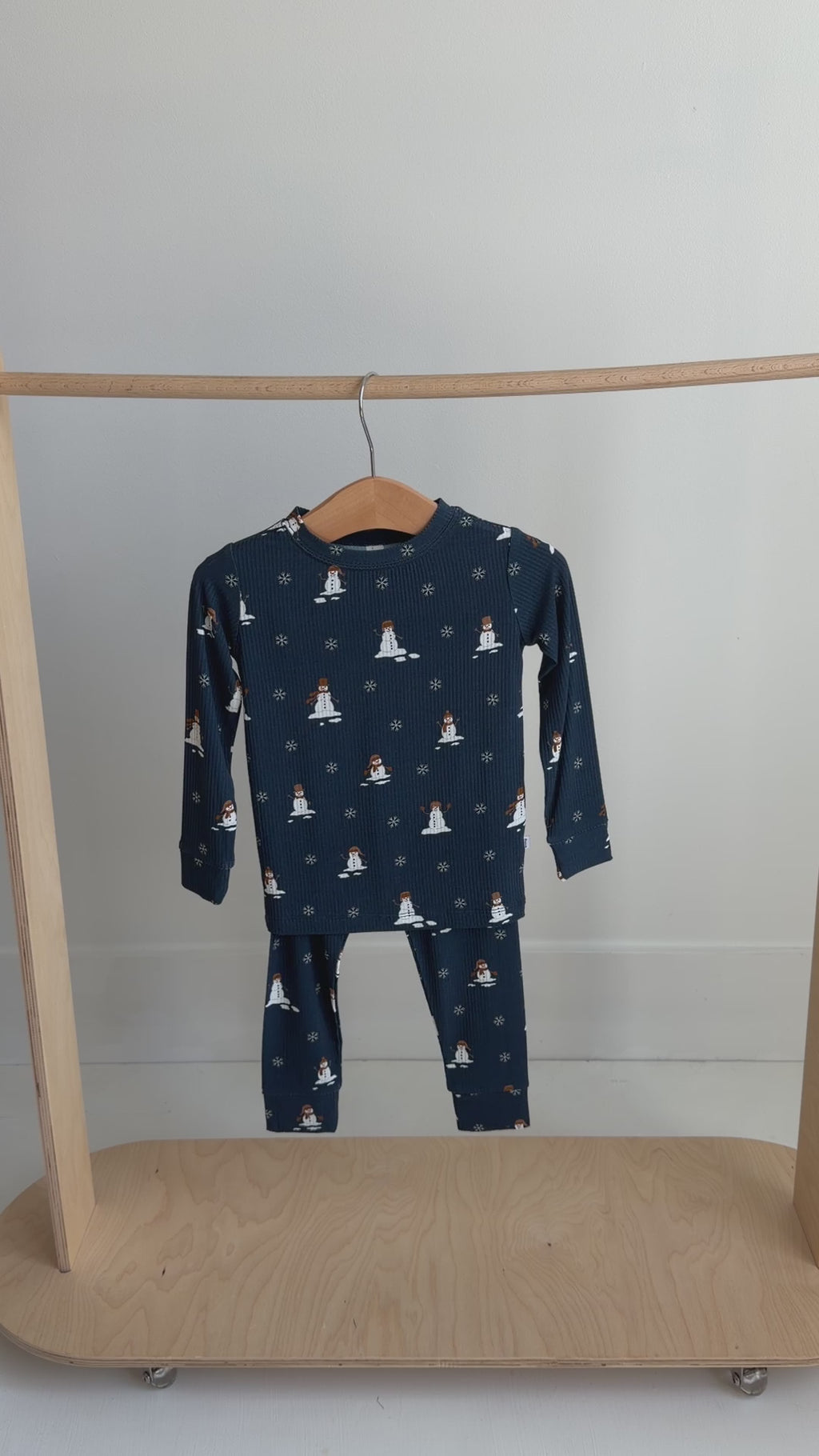 Snowmen Small Ribbed Two-Piece Set