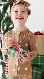 Hot Cocoa Small Ribbed Zip Romper