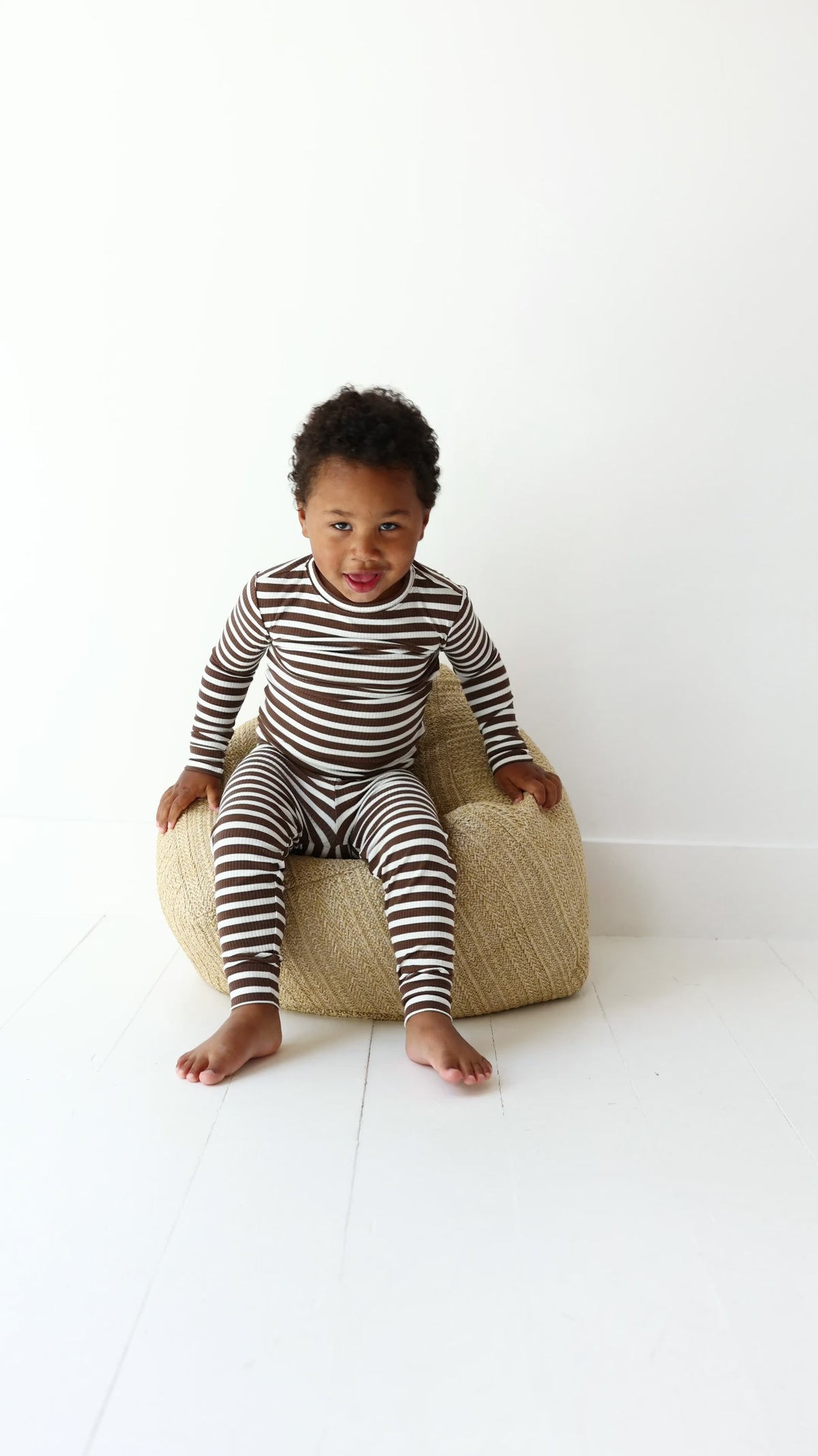Pinecone Big Stripe Small Ribbed Two-Piece Set