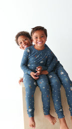 Nativity Blue Small Ribbed Two-Piece Set