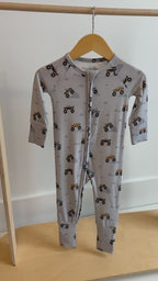 Monster Trucks Small Ribbed Zip Romper