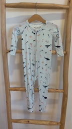 Under The Sea Small Ribbed Zip Romper