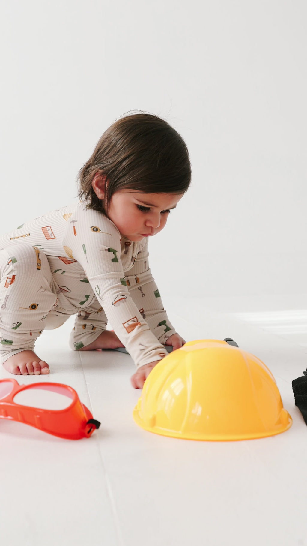 Tool Time Small Ribbed Zip Romper