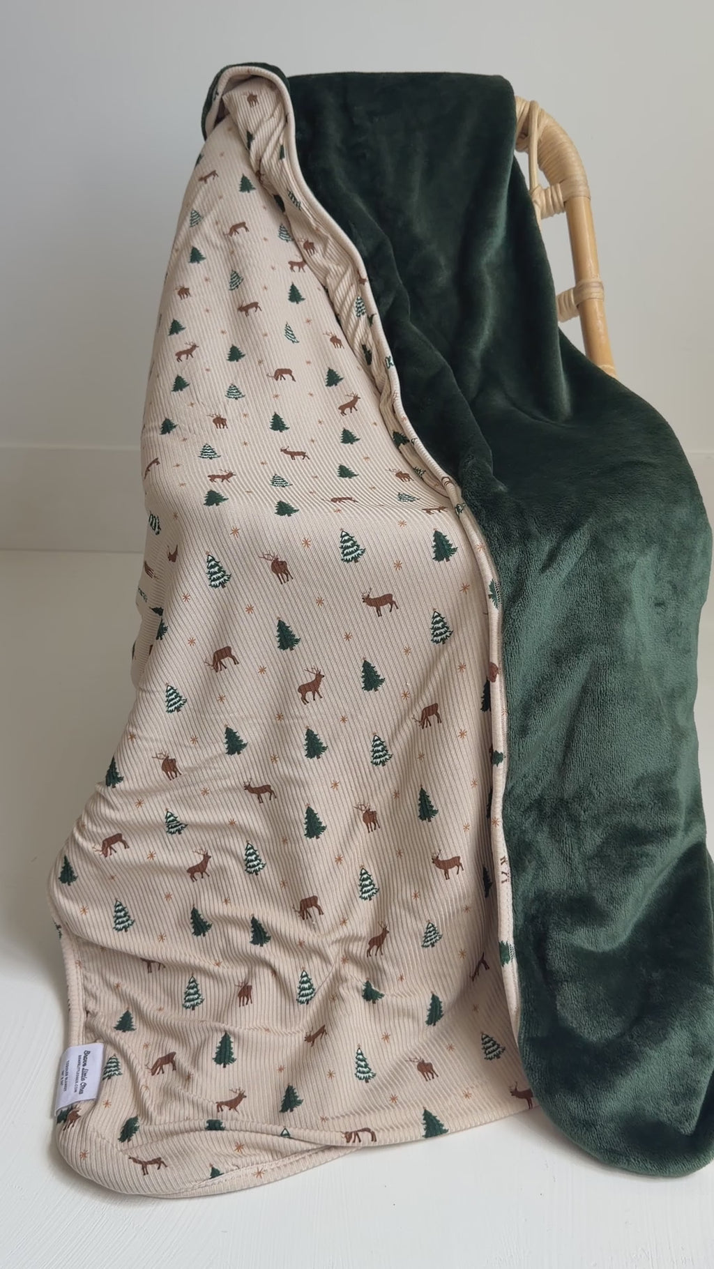 Reindeer Forest Small Ribbed Adult Blanket