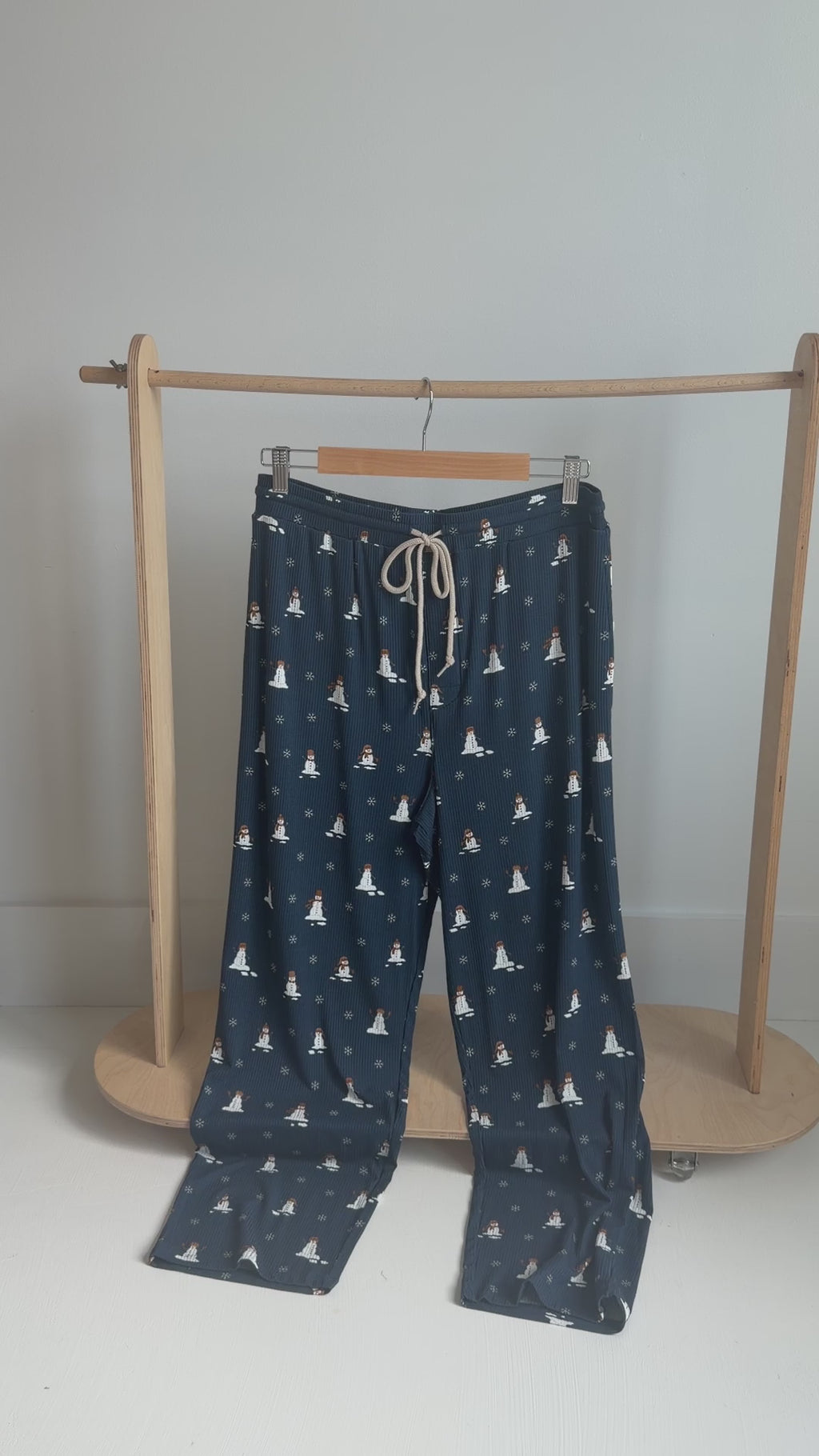 Snowmen Small Ribbed Men's Pants