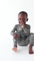 Woodland Camo Small Ribbed Zip Romper