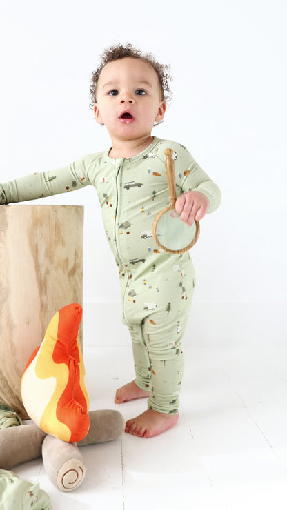 Happy Camper Zip Romper