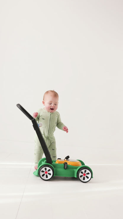 Lawn Mowers Small Ribbed Zip Romper