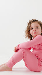 Peony Pink Small Ribbed Two-Piece Set
