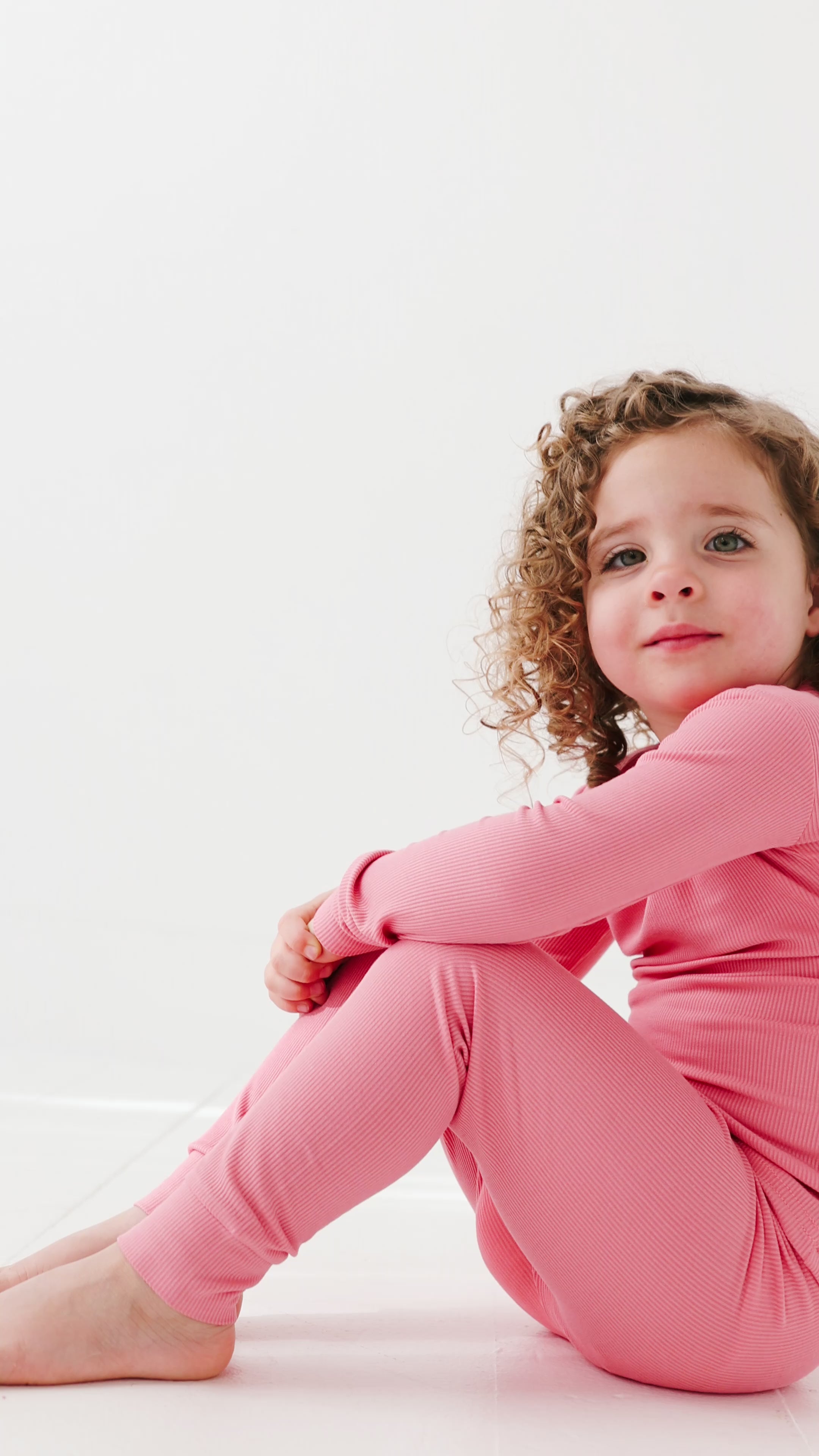 Peony Pink Small Ribbed Two-Piece Set