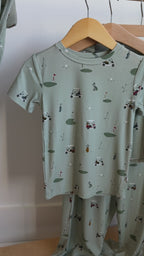 Golf Small Ribbed Shorts Two-Piece Set