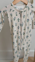 Morning Meadow Small Ribbed Zip Romper