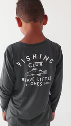 Fishing Club Midnight Charcoal Long Sleeve Shirt