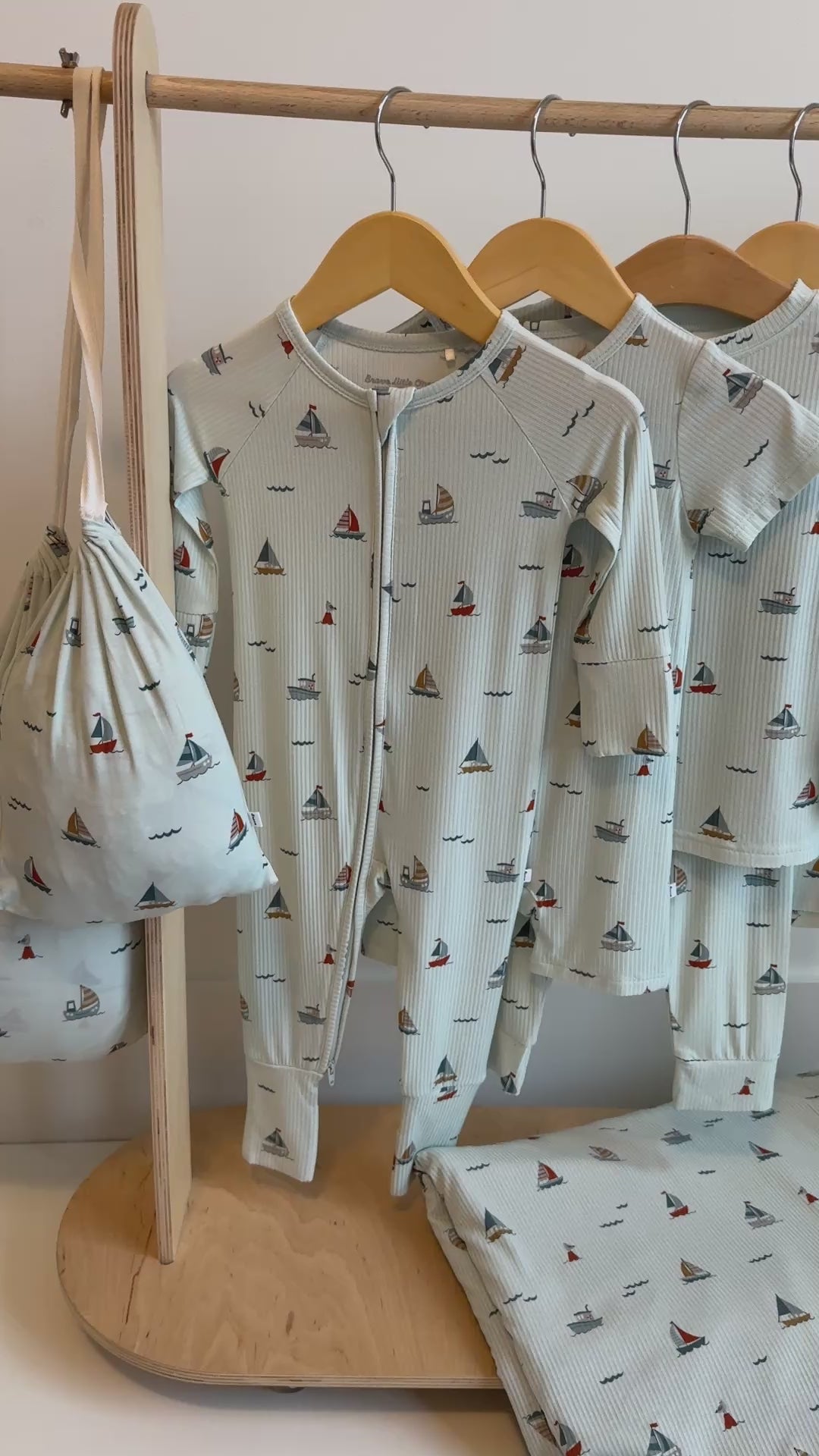 Nautical Boats Small Ribbed Zip Romper