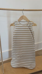 Tan Wide Stripe Sleep Sack (1.0 TOG)