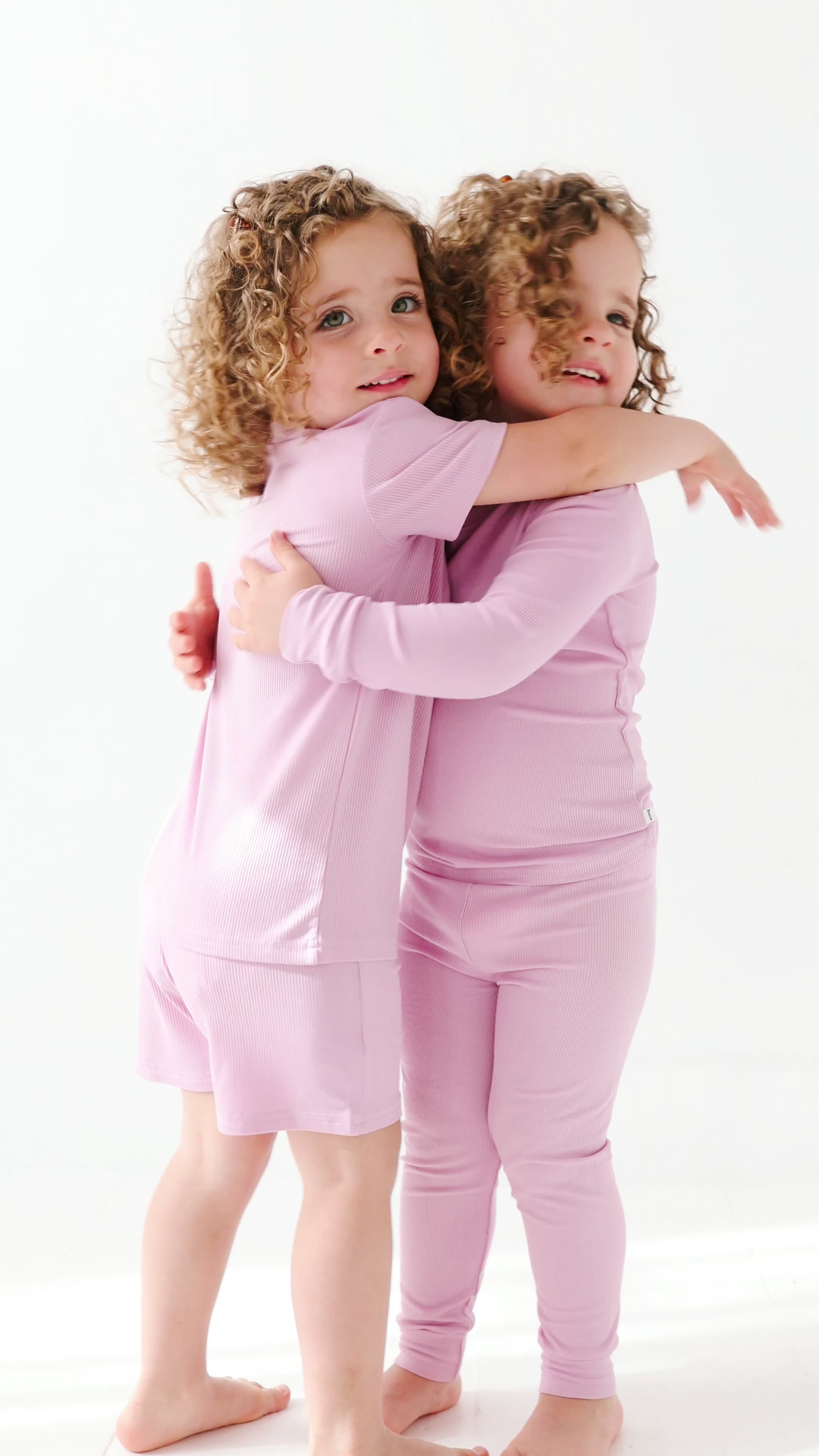 Lilac Mist Small Ribbed Shorts Two-Piece Set