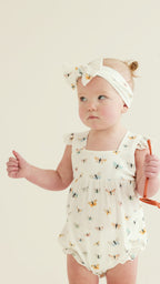 Butterflies Small Ribbed Flutter Sleeve Romper