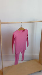 Peony Pink Small Ribbed Two-Piece Set