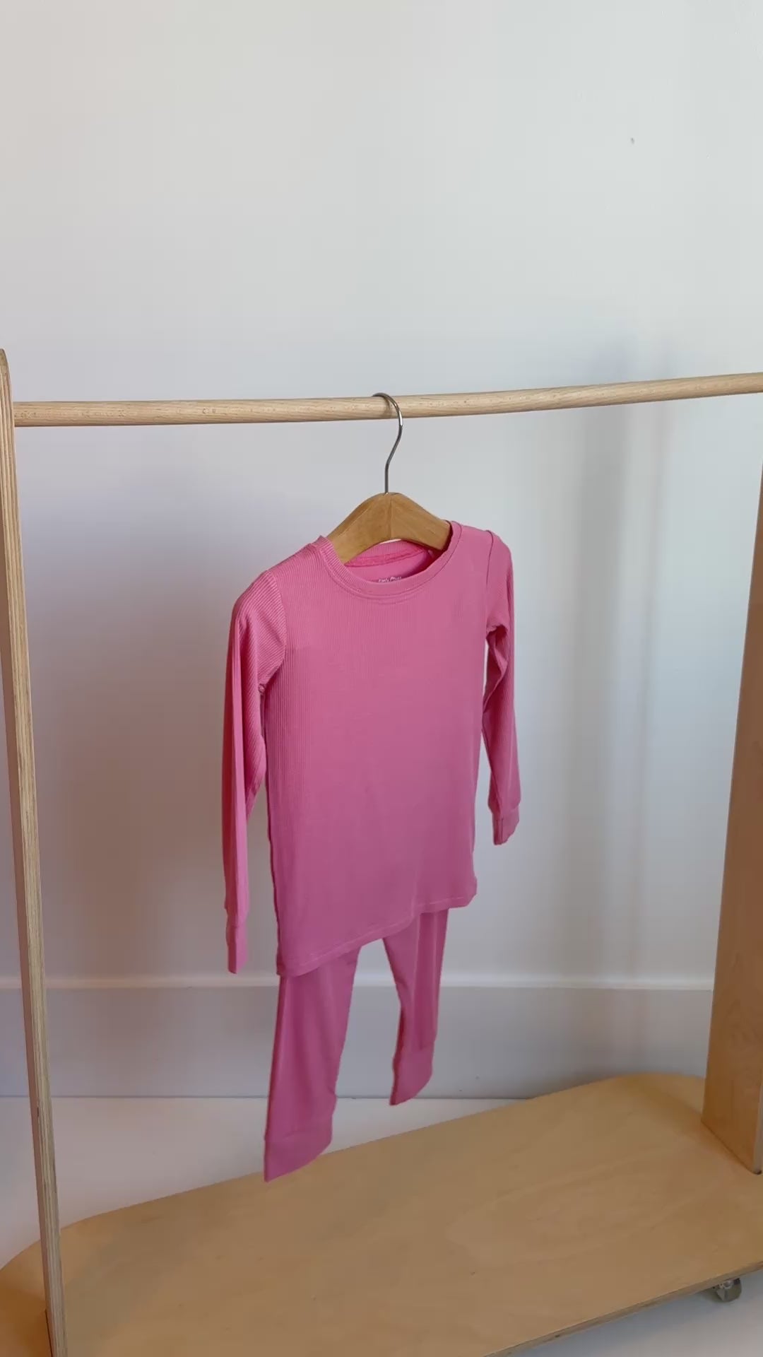 Peony Pink Small Ribbed Two-Piece Set