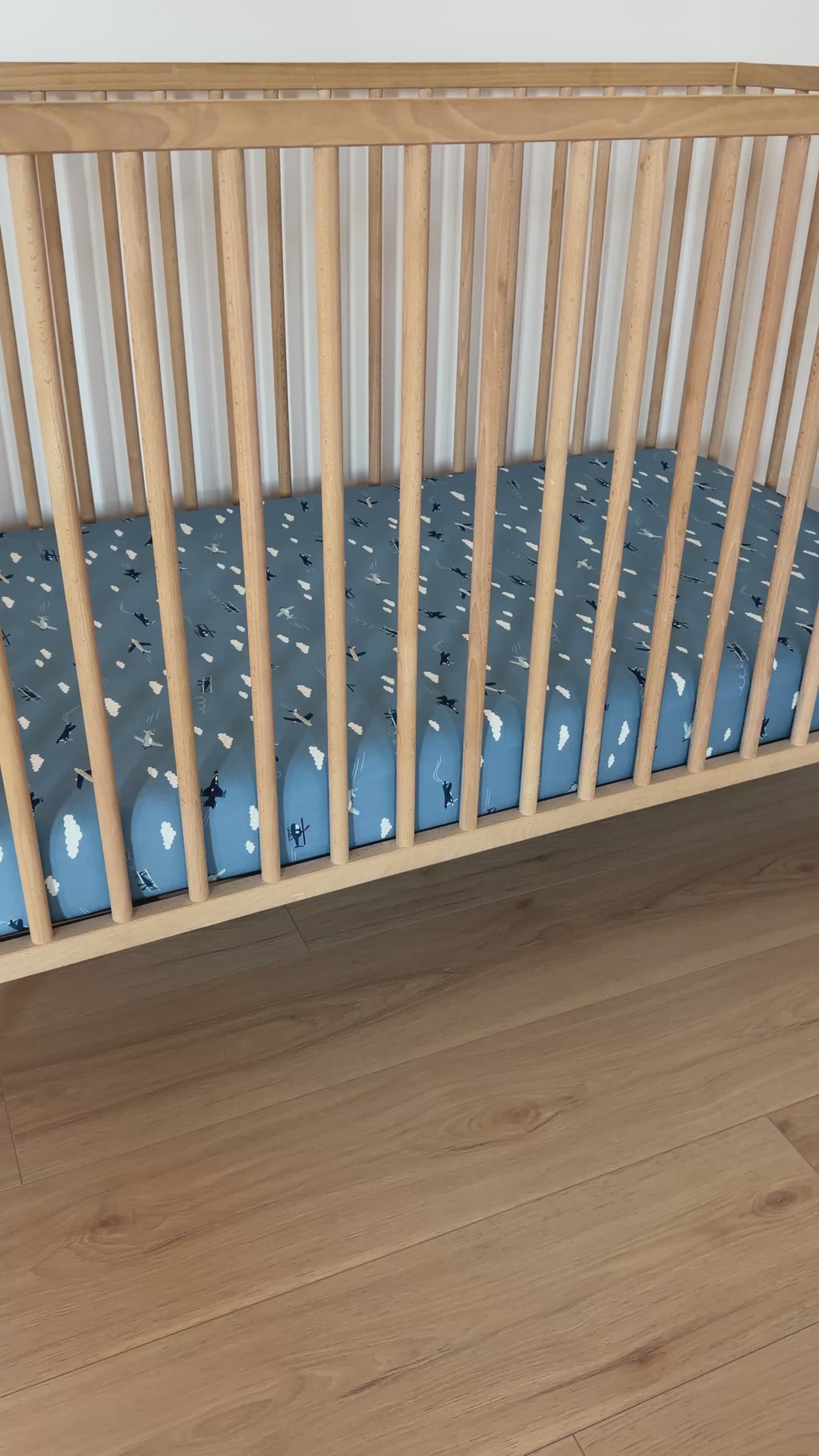 Take Flight Blue Crib Sheet