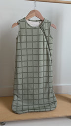 Grid Sage Green Sleep Sack (1.0 TOG)