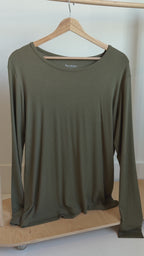 Olive Small Ribbed Women's Matching Set
