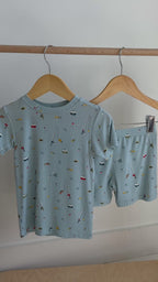 Gone Fishing Small Ribbed Shorts Two-Piece Set