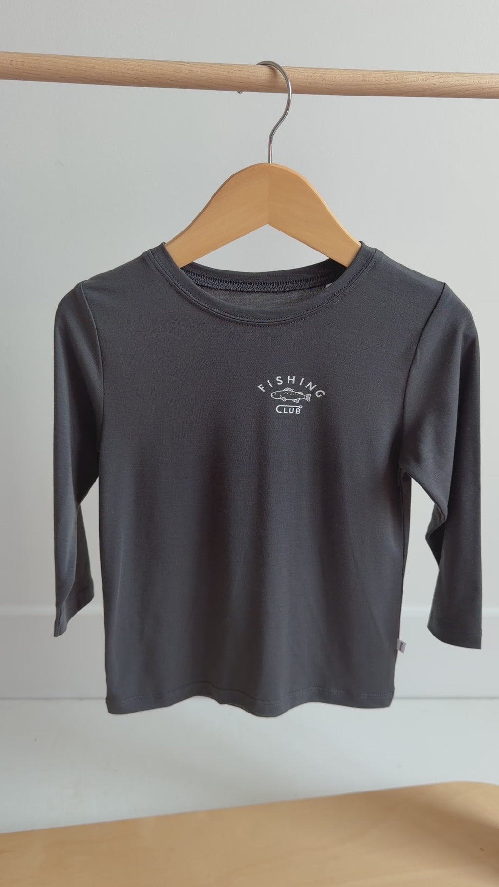 Fishing Club Midnight Charcoal Long Sleeve Shirt