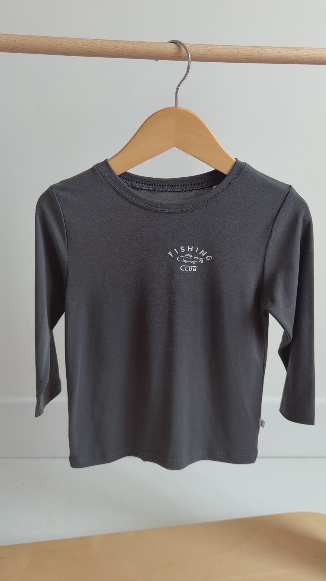 Fishing Club Midnight Charcoal Long Sleeve Shirt