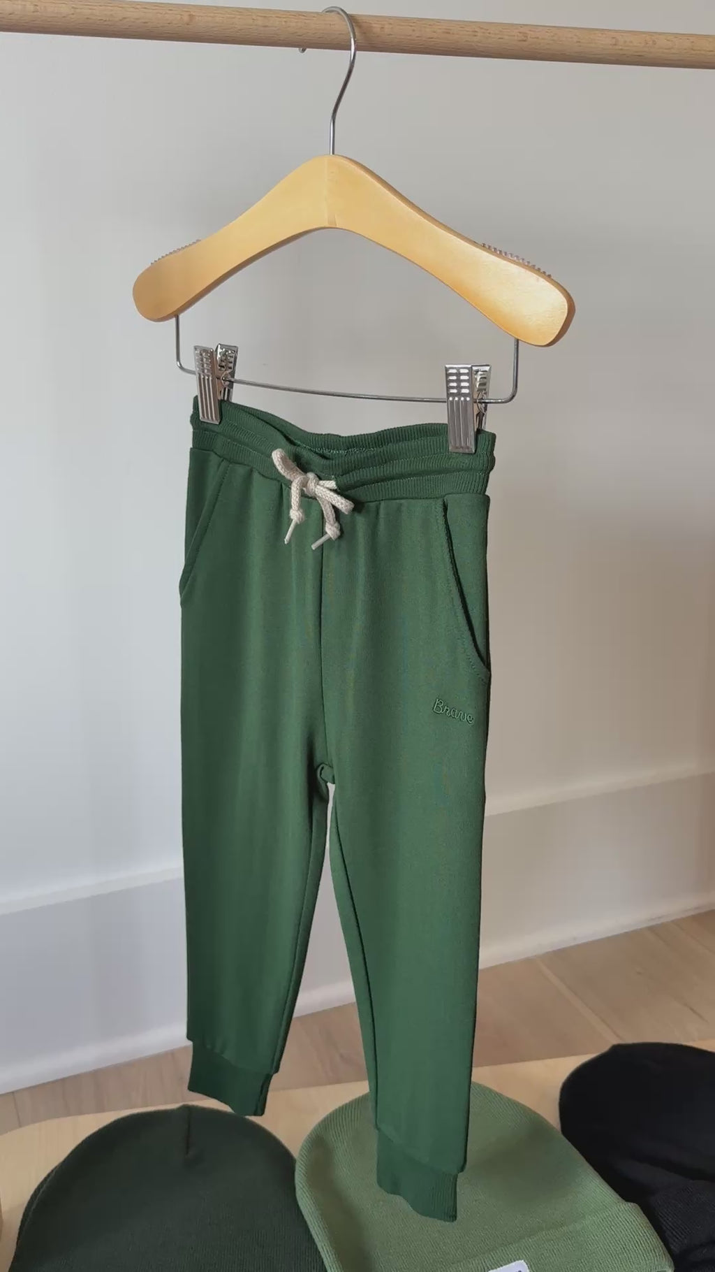 Forest Green Bamboo French Terry Joggers