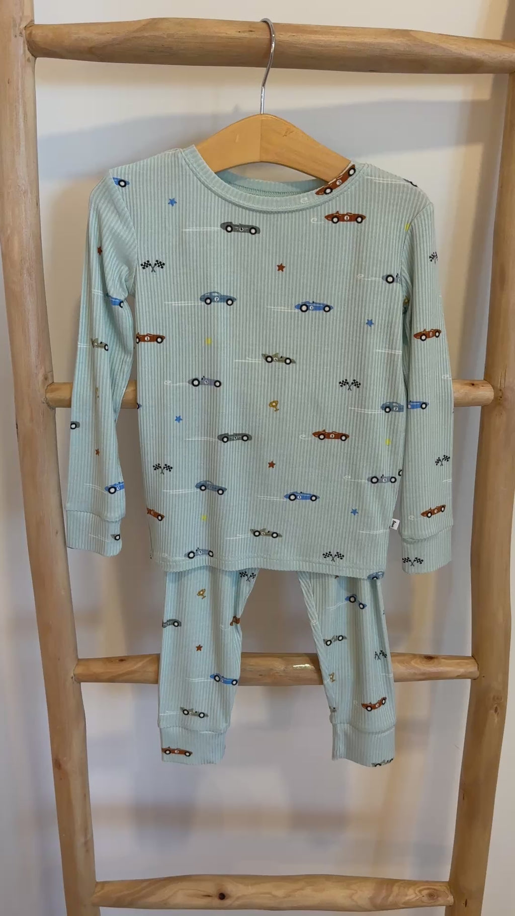 Race Cars Small Ribbed Two-Piece Set