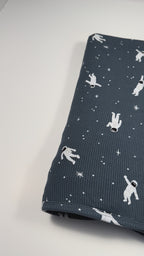 Astronauts Small Ribbed Toddler Blanket