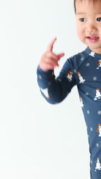 Snowmen Small Ribbed Zip Romper