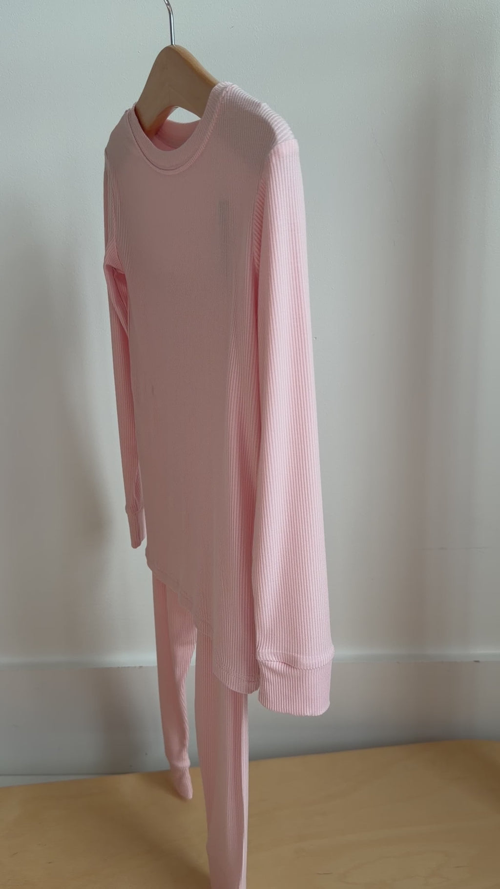 Ballet Pink Small Ribbed Two-Piece Set