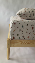 Prehistoric Dinosaurs Twin Sheet with Pillow Case