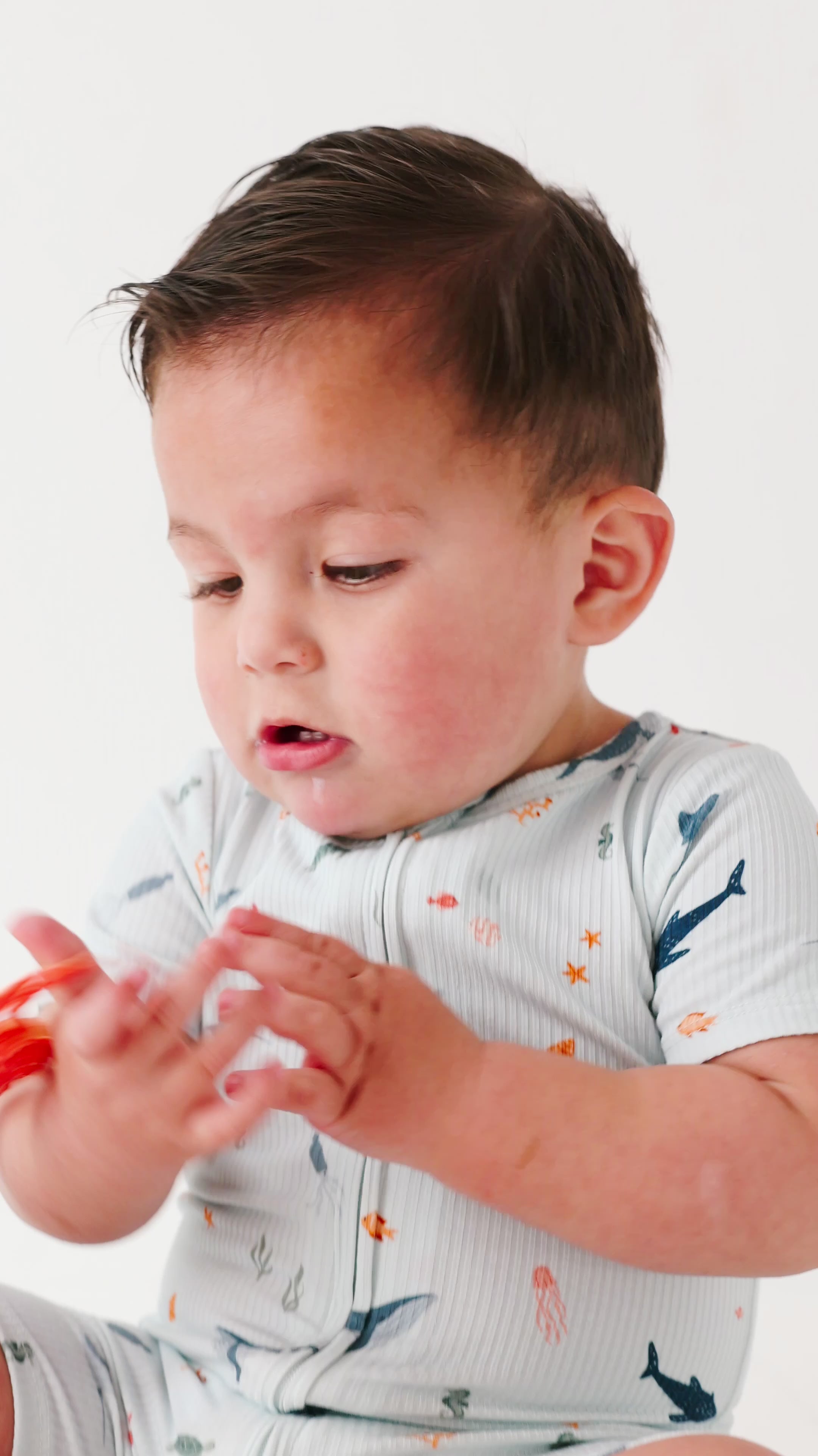 Under The Sea Small Ribbed Summer Zip Romper