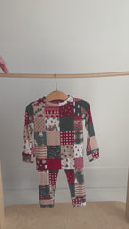 Patchwork Small Ribbed Two-Piece Set