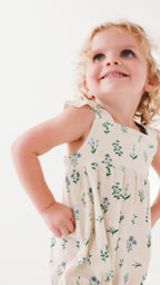 Morning Meadow Small Ribbed Flutter Sleeve Romper