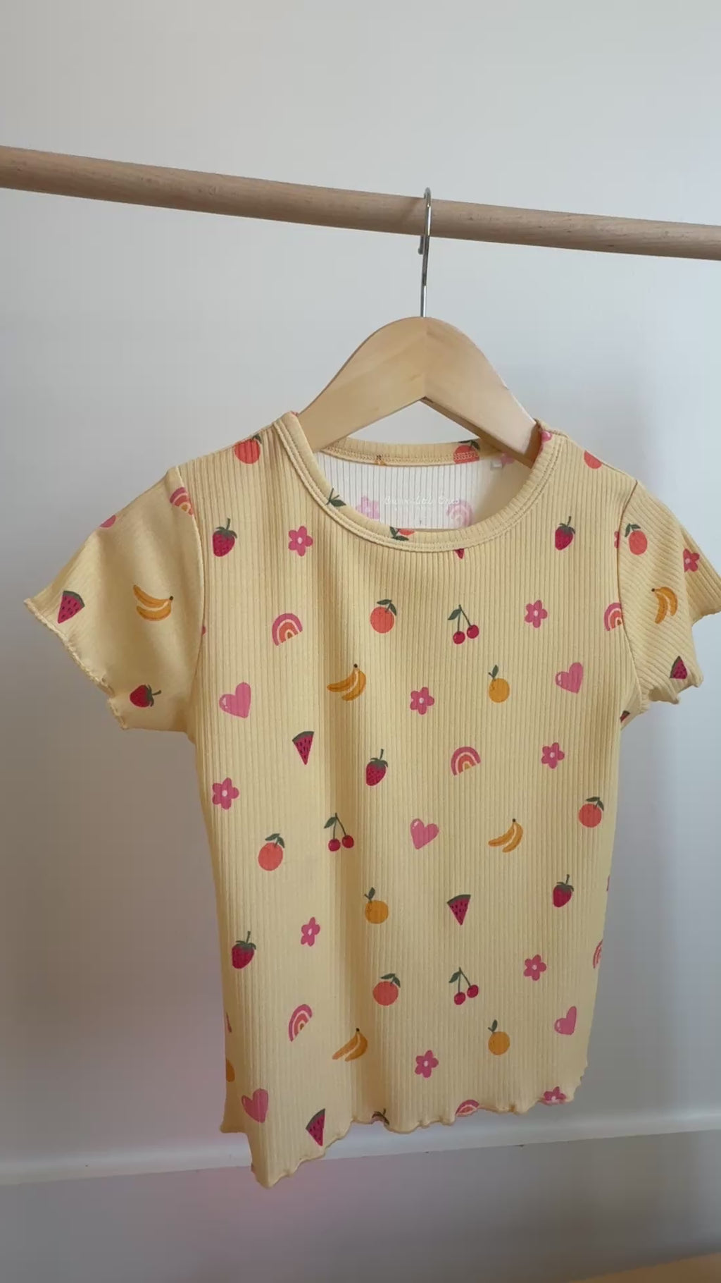 Tutti Fruity Lettuce-Edge Ribbed Shirt