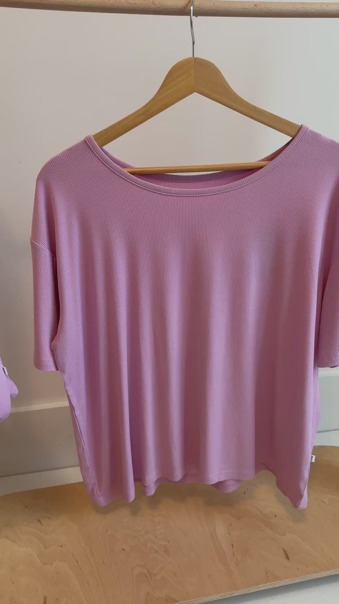 Lilac Mist Small Ribbed Women's Shorts Set